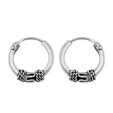 Sterling Silver Bali Hoop Earring