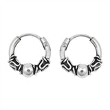 Sterling Silver Bali Hoop Earring