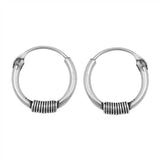 Sterling Silver Bali Hoop Earring