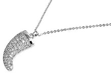 Load image into Gallery viewer, Sterling Silver Necklace Buffalo Horn With CZ