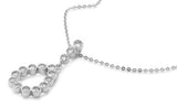 Sterling Silver Pear Clear CZ Necklace