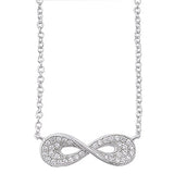 Sterling Silver Infinity Clear CZ Necklace