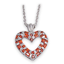 Load image into Gallery viewer, Sterling Silver Necklace Heart With CZ