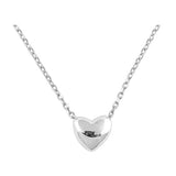 Sterling Silver Heart Necklace-6mm