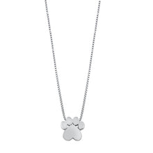 Load image into Gallery viewer, Sterling Silver Paw Print Necklace