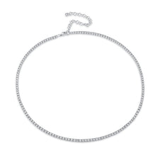 Load image into Gallery viewer, Sterling Silver Circle Clear CZ Necklace
