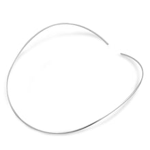 Load image into Gallery viewer, Sterling Silver Flat Rounded Choker Necklace-2mm