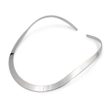 Load image into Gallery viewer, Sterling Silver Thick Flat Choker Necklace