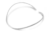 Sterling Silver Choker Flat Necklace-18inches
