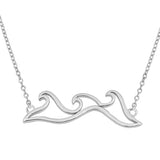 Sterling Silver Three Waves Necklace