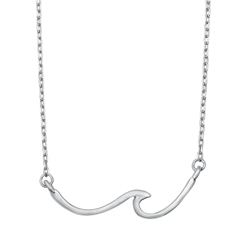 Sterling Silver Wave Necklace-4.5mm