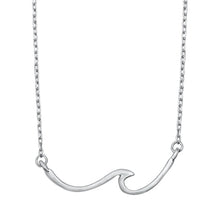 Load image into Gallery viewer, Sterling Silver Wave Necklace-4.5mm