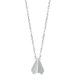 Sterling Silver Paper Airplane Necklace