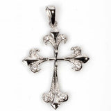 Sterling Silver With Clear Cubic Zirconia Cross PendantAnd Pendant Height 30mm