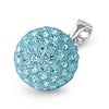 Sterling Silver With Aquamarine Crystal Pendant
