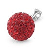 Load image into Gallery viewer, Sterling Silver With Red Crystal Pendant