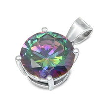 Load image into Gallery viewer, Sterling Silver Rainbow Topaz CZ Pendant