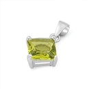 Load image into Gallery viewer, Sterling Silver Peridot CZ Pendant-8mm