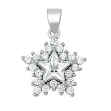 Load image into Gallery viewer, Sterling Silver Clear CZ Star Pendant - silverdepot