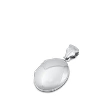 Load image into Gallery viewer, Sterling Silver Oval Locket Pendant-17.3mm