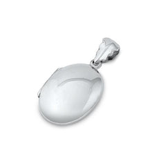 Load image into Gallery viewer, Sterling Silver Oval Locket Pendant-2.3mm