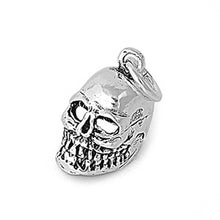 Load image into Gallery viewer, Sterling Silver Stylish Skull Head Pendant with Pendant Height of 15MM