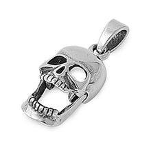 Load image into Gallery viewer, Sterling Silver Modish Skull Head Pendant with Pendant Height of 17MM
