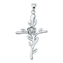 Load image into Gallery viewer, Sterling Silver Cross Plain Pendant - silverdepot