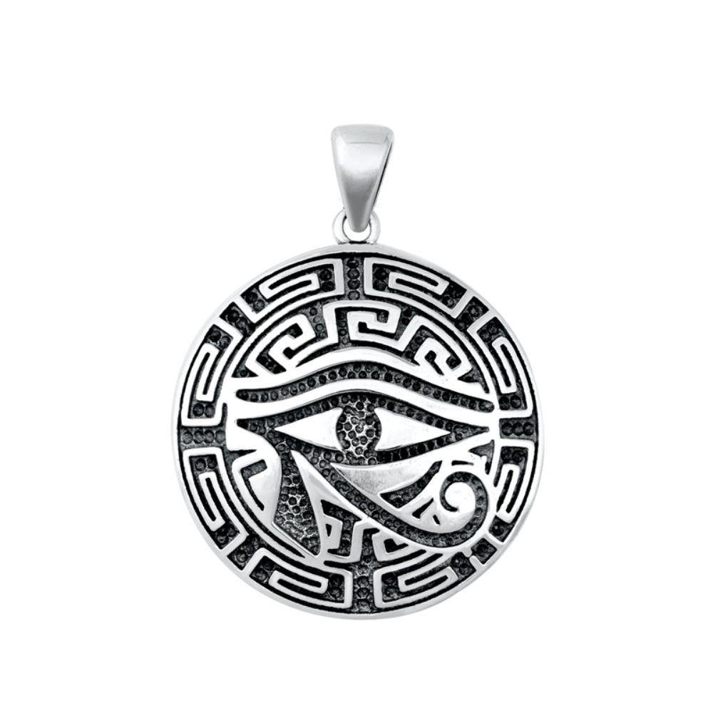 Sterling Silver Eye of Horus Pendant - silverdepot