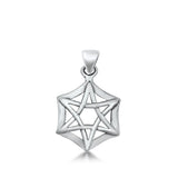 Sterling Silver Oxidized Star Pendant