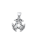 Sterling Silver Oxidized Celtic Symbol Pendant