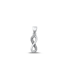 Load image into Gallery viewer, Sterling Silver Oxidized Infinity Pendant Face Height-12.5mm