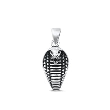 Load image into Gallery viewer, Sterling Silver Oxidized Cobra Head Pendant Face Height-21mm
