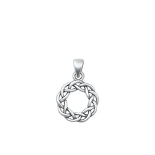 Load image into Gallery viewer, Sterling Silver Oxidized Celtic Wreath Pendant Face Height-13.4mm