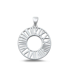 Load image into Gallery viewer, Sterling Silver Oxidized Roman Numerals Pendant Face Height-24mm
