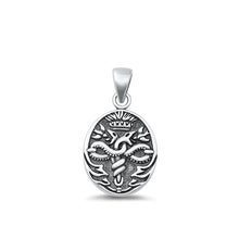 Load image into Gallery viewer, Sterling Silver Oxidized Caduceus Plain Pendant Face Height-18mm