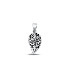 Load image into Gallery viewer, Sterling Silver Oxidized Dragonfly Plain Pendant Face Height-16mm