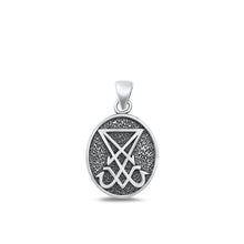 Load image into Gallery viewer, Sterling Silver Oxidized Lucifer Sigil Pendant Face Height-17.9mm