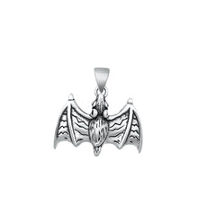 Load image into Gallery viewer, Sterling Silver Oxidized Bat Pendant Face Height-16.3mm