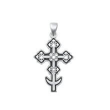 Load image into Gallery viewer, Sterling Silver Oxidized Cross Pendant-23.9mm