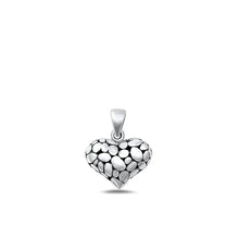Load image into Gallery viewer, Sterling Silver Oxidized Heart Plain Pendant Face Height-11.6mm