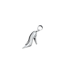 Load image into Gallery viewer, Sterling Silver Oxidized High Heel Shoe Plain Pendant Face Height-16mm