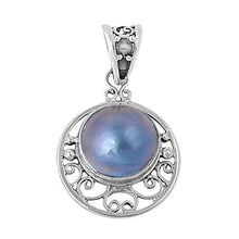 Load image into Gallery viewer, Sterling Silver Mabe Pearl Stone Pendant