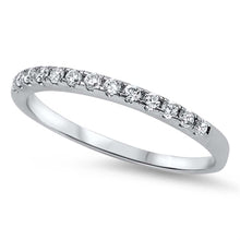 Load image into Gallery viewer, Sterling Silver Modish Eternity Band with Clear CzAnd Face Height of 2MM