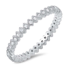 Load image into Gallery viewer, Sterling silver Eternity Ring with Clear CZ All AroundAndFace Height of 2MM