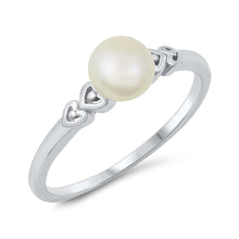 Load image into Gallery viewer, Sterling Silver Freshwater Pearl CZ Ring