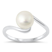 Load image into Gallery viewer, Sterling Silver Rhodium Plated Freshwater Pearl Ring-9.5mm