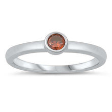 Load image into Gallery viewer, Sterling Silver Garnet CZ Baby Ring