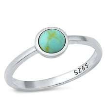 Load image into Gallery viewer, Sterling Silver Simulated Turquoise Ring