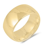 Sterling Silver Yellow Gold Wedding Band-9mm